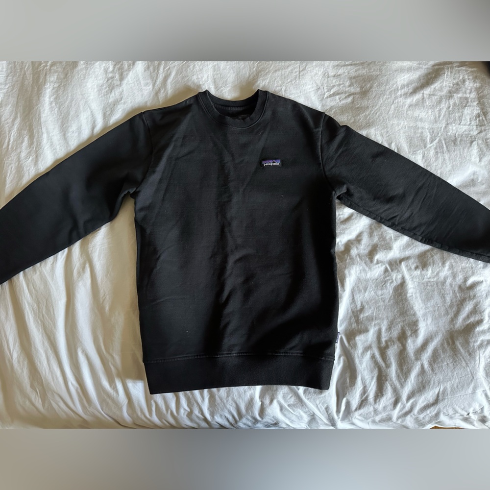 PATAGONIA Mens Black Crewneck Sweatshirt